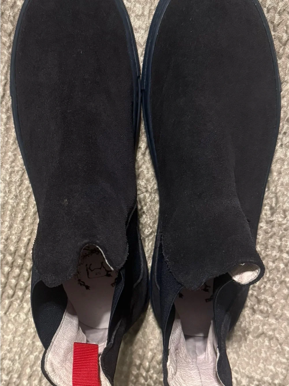 Del Toro Men’s Navy Suede Chelsea Sneaker Size 9 Made in Italy Margom